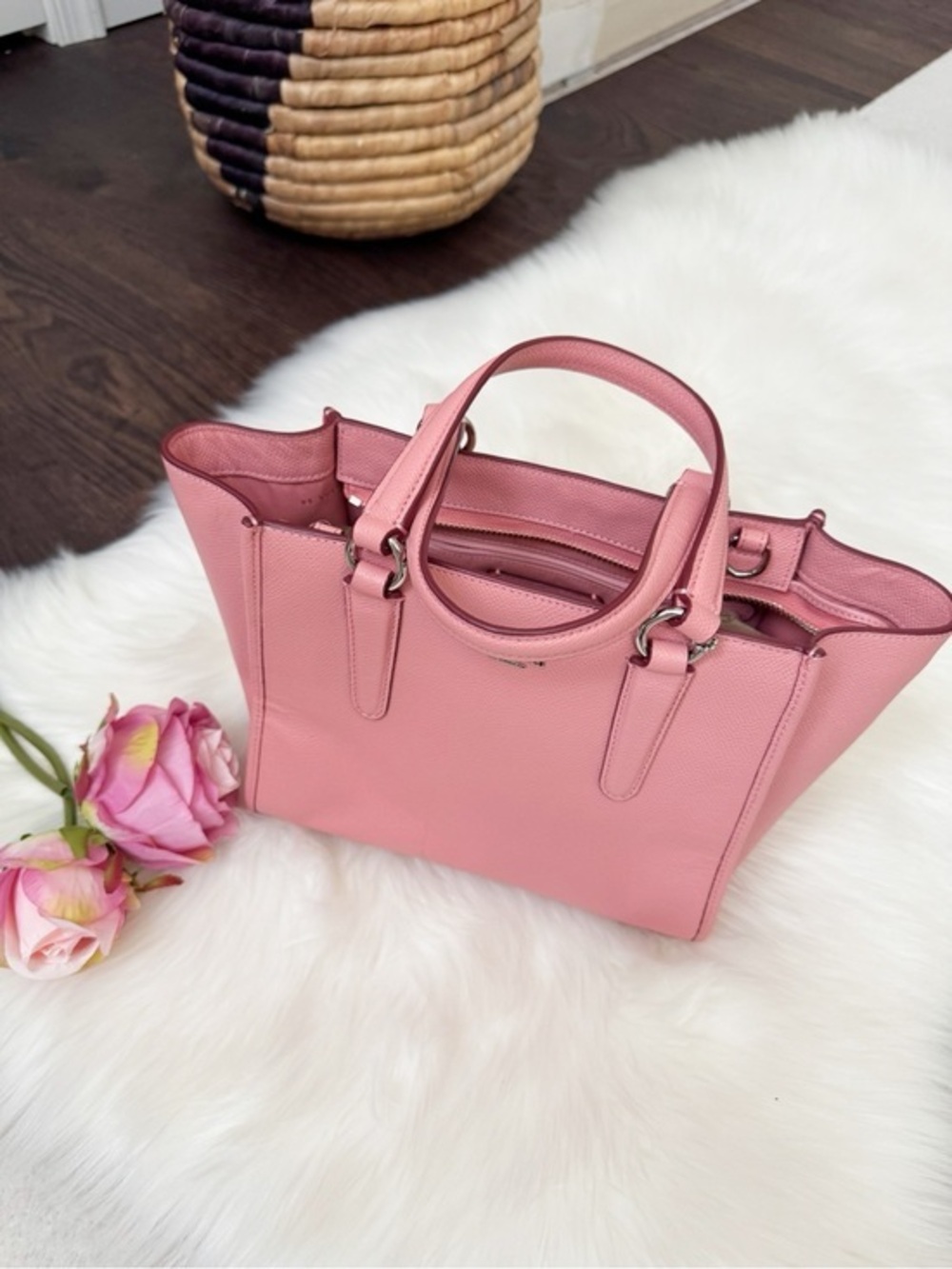 NWT Coach blush pink color crossbody handle bag